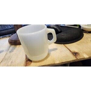 Vintage Anchor Hocking Fire-King White Milk Glass Mug – Oven-Proof USA Made